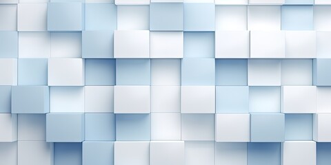 Light White-Blue Blocks Wall Background