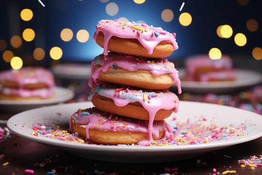donuts, doughnuts, fried dough, pastries, sweet rings, treats, icing baking pastries chocolate marshmallow tasty yummy delicious, sugar round unhealthy fat food glazed candy.