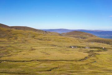 Fototapeta na wymiar View over the Cairngorm Mountains in Scotland 
