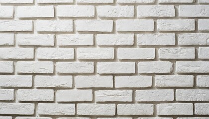 white brick wall texture and background