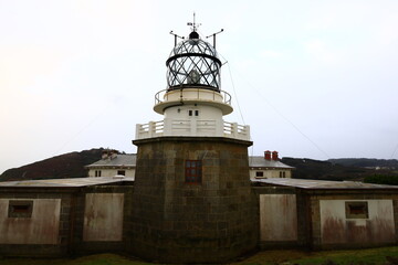 Fototapeta na wymiar The Cape Finisterre Lighthouse is an active lighthouse on Cape Finisterre, in the Province of A Coruña