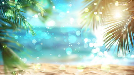 Fototapeta na wymiar tropical background with palm tree