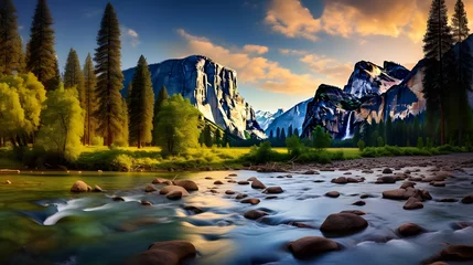 Foto op Plexiglas anti-reflex Panoramic view of the Yosemite National Park, California, USA © Iman