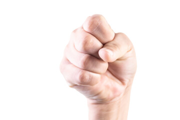 hand on isolated background clipping path