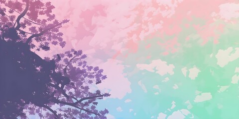 Obraz premium Sakura cherry blossom in spring - tender beautiful pastel floral abstraction