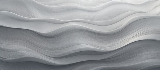 This close-up shows a white wall with intricate wavy lines, creating a visually dynamic pattern on the textured surface.