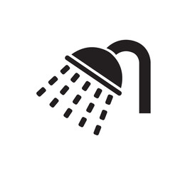 Vector icon of a shower