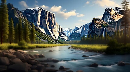 Panoramic view of Banff National Park, Alberta, Canada - obrazy, fototapety, plakaty