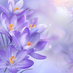 Fototapeta premium purple crocus flowers