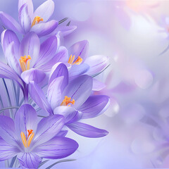 purple crocus flowers