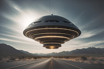 Obiekt latający UFO. - obrazy, fototapety, plakaty