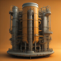 Nowoczesny mały reaktor atomowy. - obrazy, fototapety, plakaty