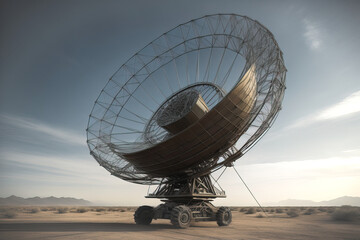 Radar kosmiczny, wielka antena. - obrazy, fototapety, plakaty