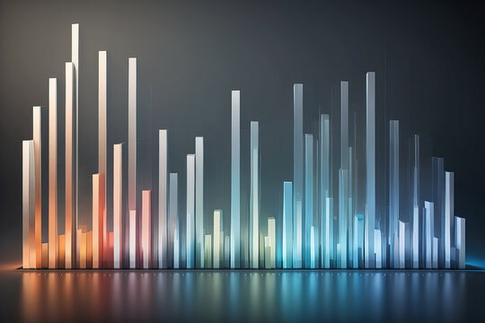 Modern colorful chart, finance.