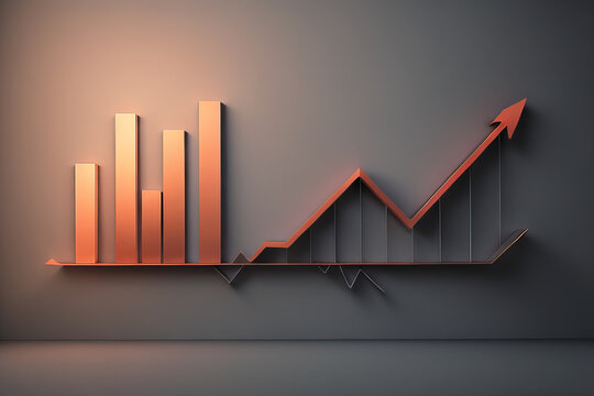 Modern colorful chart, finance.