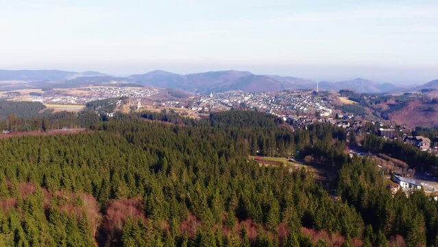 winterberg germany from above 4k 25ps video