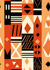 Ethnic pattern - african color style shapes background