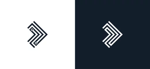 Foto op Aluminium Forward Arrow Tech Logo Concept icon sign symbol Design Element. Vector illustration logo template © sir7