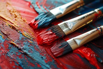 Obraz premium Creativity Burst Red Background