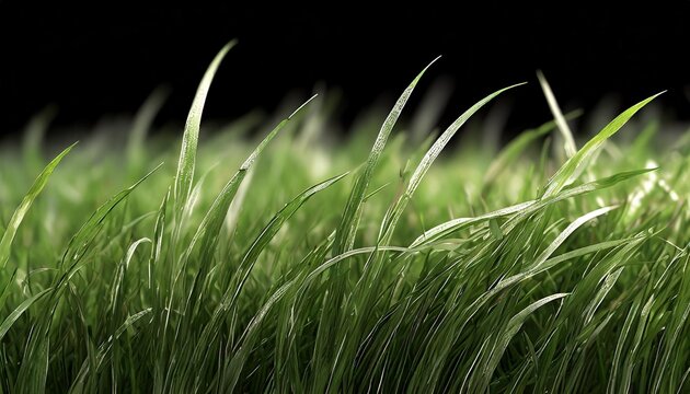 hi resolution image of fresh green grass isolated against a transparent background