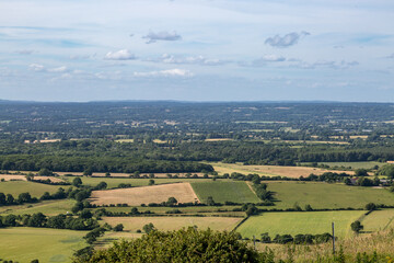Fototapeta na wymiar A view over the Sussex Weald from near Devil's Dyke