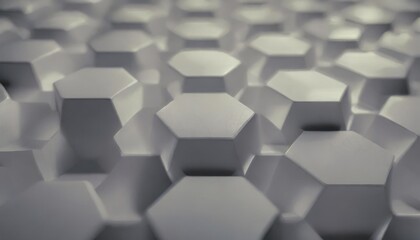 abstract geometric background white surface with hexagonal shapes showing both sides 3d rendering