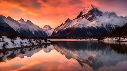 Foto auf Acrylglas Panoramic view of Mount Cook, South Island, New Zealand © Iman