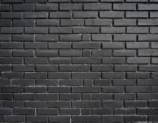 Abstract black brick wall texture for pattern background. Vintge grunge surface wallpaper