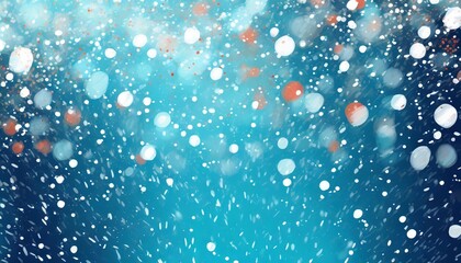art falling snow on the blue background