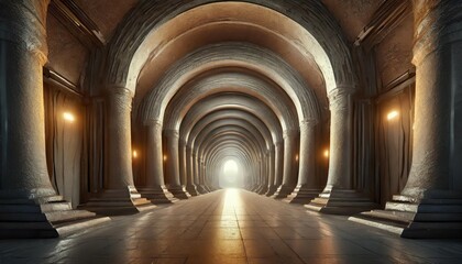 tunnel of light - obrazy, fototapety, plakaty