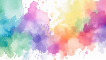 colorful watercolor splash on white background watercolor background concept