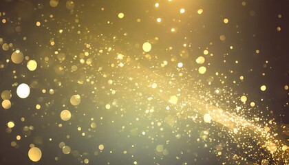 Obraz na płótnie Canvas abstract golden particles and sprinkles powder explosion for a holiday celebration like christmas shiny gold lights wallpaper background for ads or gifts wrap and web design