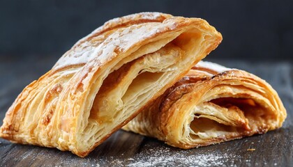 two pieces of puff pastry