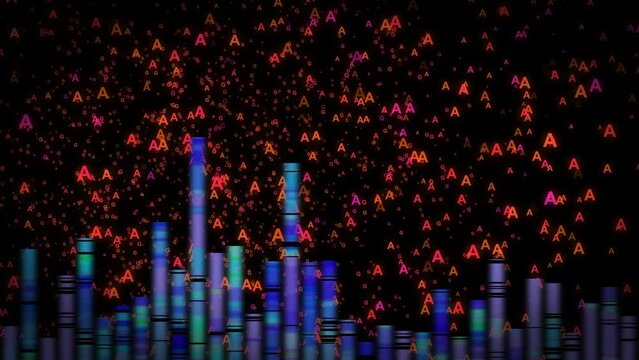 Human genome DNA analysis - visualization of a genome map sequence