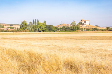 a view of Atapuerca village, province of Burgos, Castile and Leon, Spain