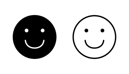 Fototapeta premium smile icon set. smile emoticon icon. feedback