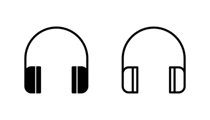 Fototapeta na wymiar Headphone icon set. Headvector icon symbols