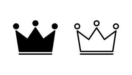 Crown icon set. crown vector icon