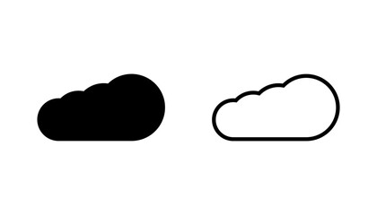 Cloud icon set. cloud vector icon