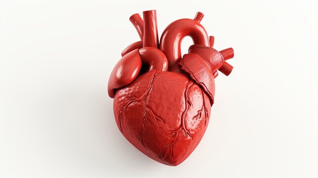 Transparent 3D Heart - Medical Illustration with No Background for Educational Presentations