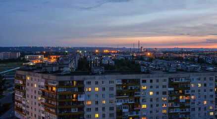 view from the roof of the evening Severodonetsk before the war with Russia 4