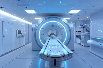 Advanced MRI CT Scan Machine at Hospital - obrazy, fototapety, plakaty