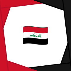 Iraq Flag Abstract Background Design Template. Iraq Independence Day Banner Social Media Post. Iraq Banner