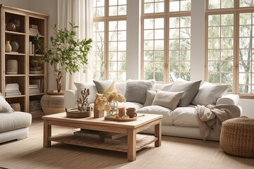 Dutch-Inspired Living Room: Cozy Neutral Palette with Light Textiles Lounge