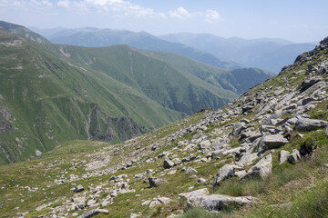 Fototapeta na wymiar Summer Landscape of Rila Mountain near Kalin peaks, Bulgaria