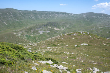 Summer Landscape of Rila Mountain near Kalin peaks, Bulgaria