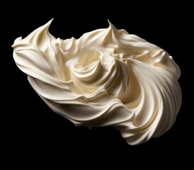 a close up of a white swirl