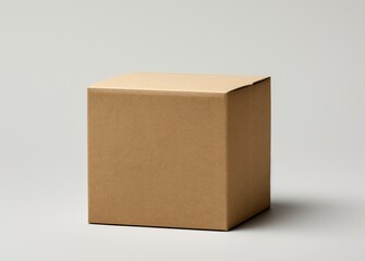 a brown box on a white background