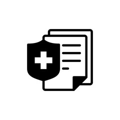 Obraz premium Medical insurance icon vector isolated on white background. health insurance icon