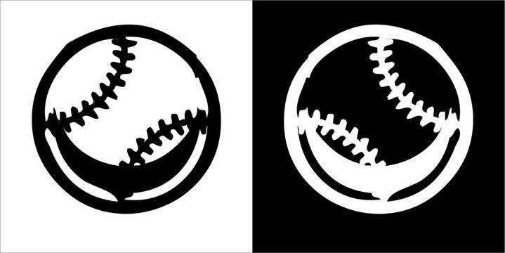Illustration vector graphics of baseball icon